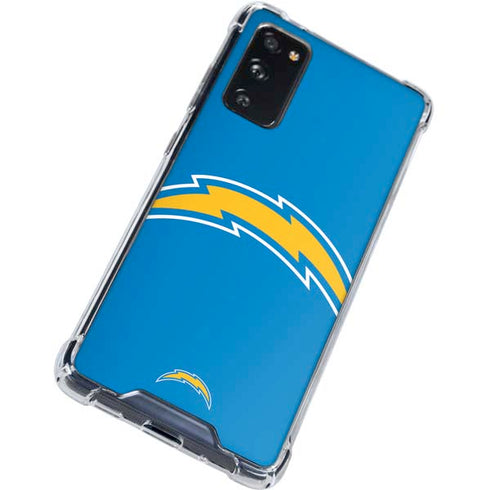 NFL Los Angeles Chargers Large Logo Galaxy S20 FE Clear Case